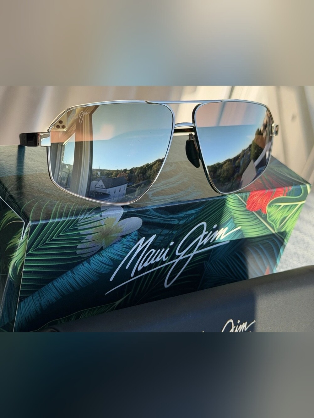 MAUI JIM KEAWAWA MJ 620-02 GUNMETAL SILVER TO BLACK AVIATOR SUNGLASSES EXCLUSIVE